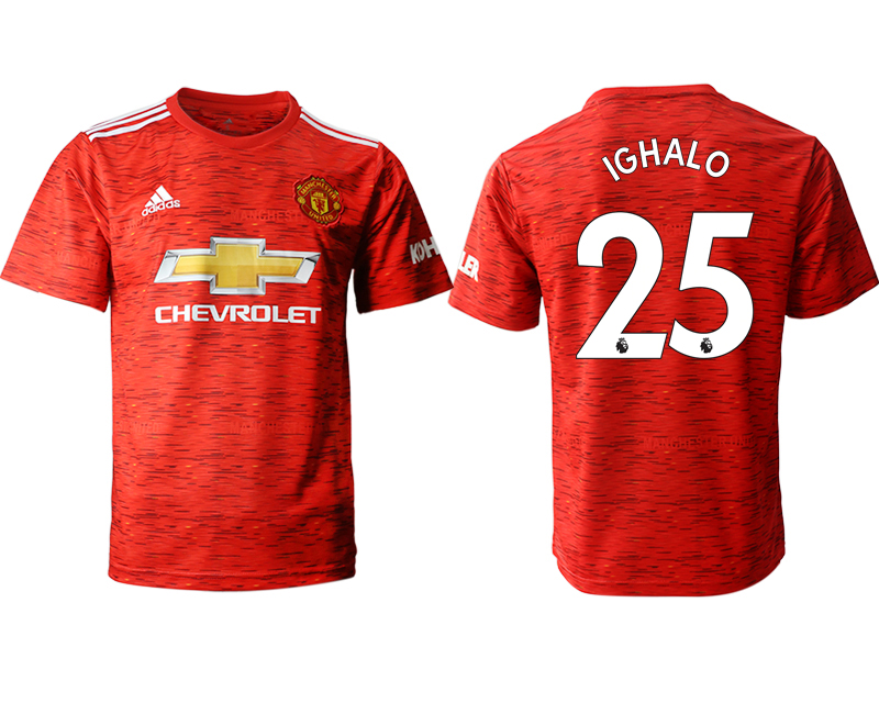 Men 2020-2021 club Manchester United home aaa version #25 red Soccer Jerseys->manchester united jersey->Soccer Club Jersey